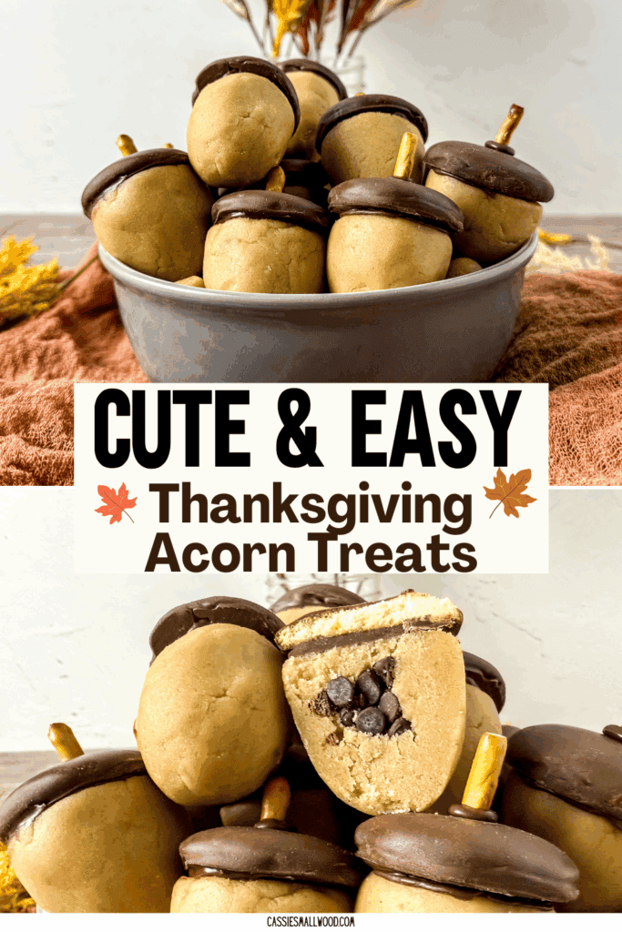 cute and easy acorn Thanksgiving themed treats creative Thanksgiving dessert idea