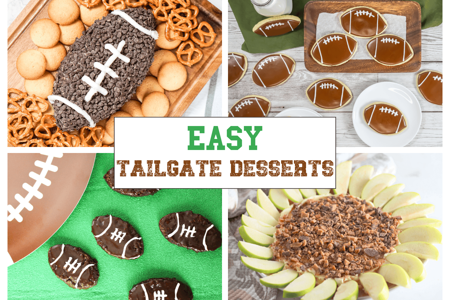 easy tailgate desserts for a crowd, football game day desserts ideas quick and easy, football sweet treats snacks for tailgate party
