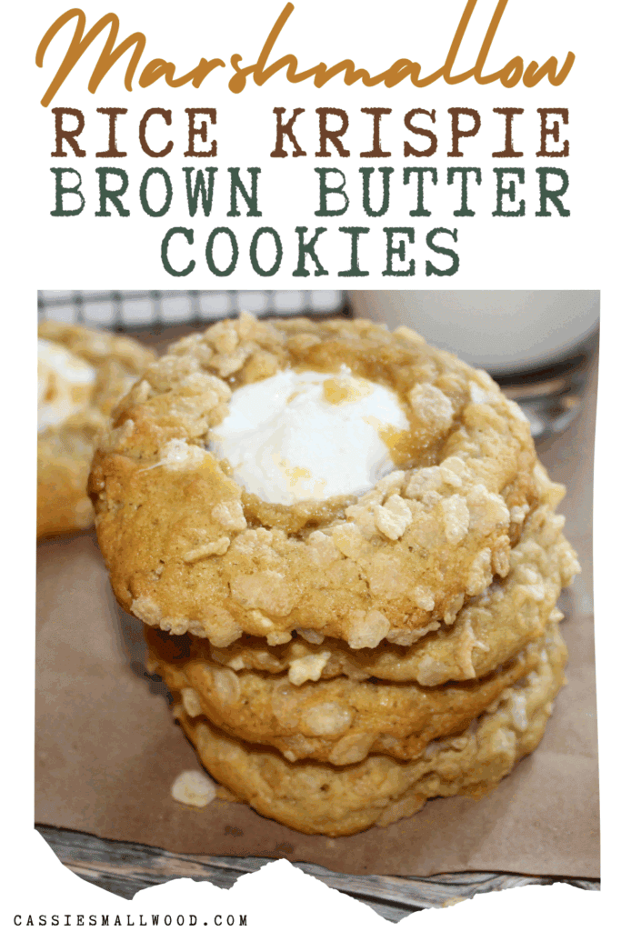 marshmallow brown butter rice crispy cookies unique cookie flavor gourmet