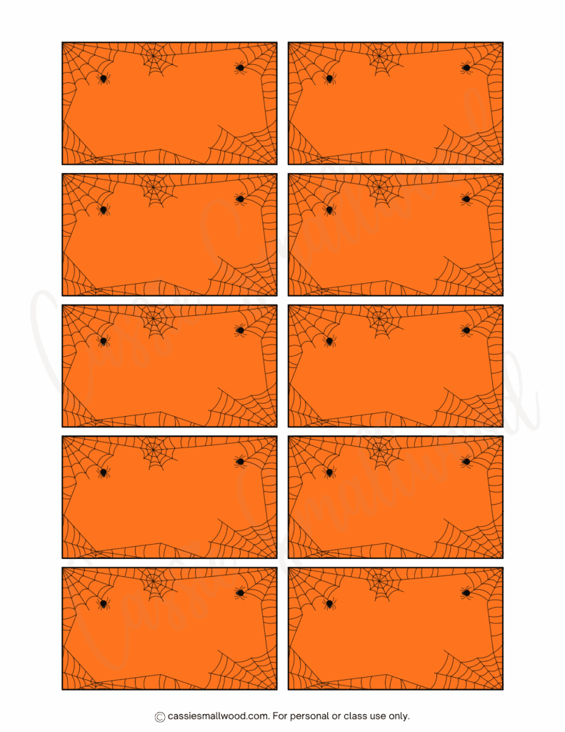 Free printable blank Halloween labels template pdf, The best blank Halloween tags for goodie bags