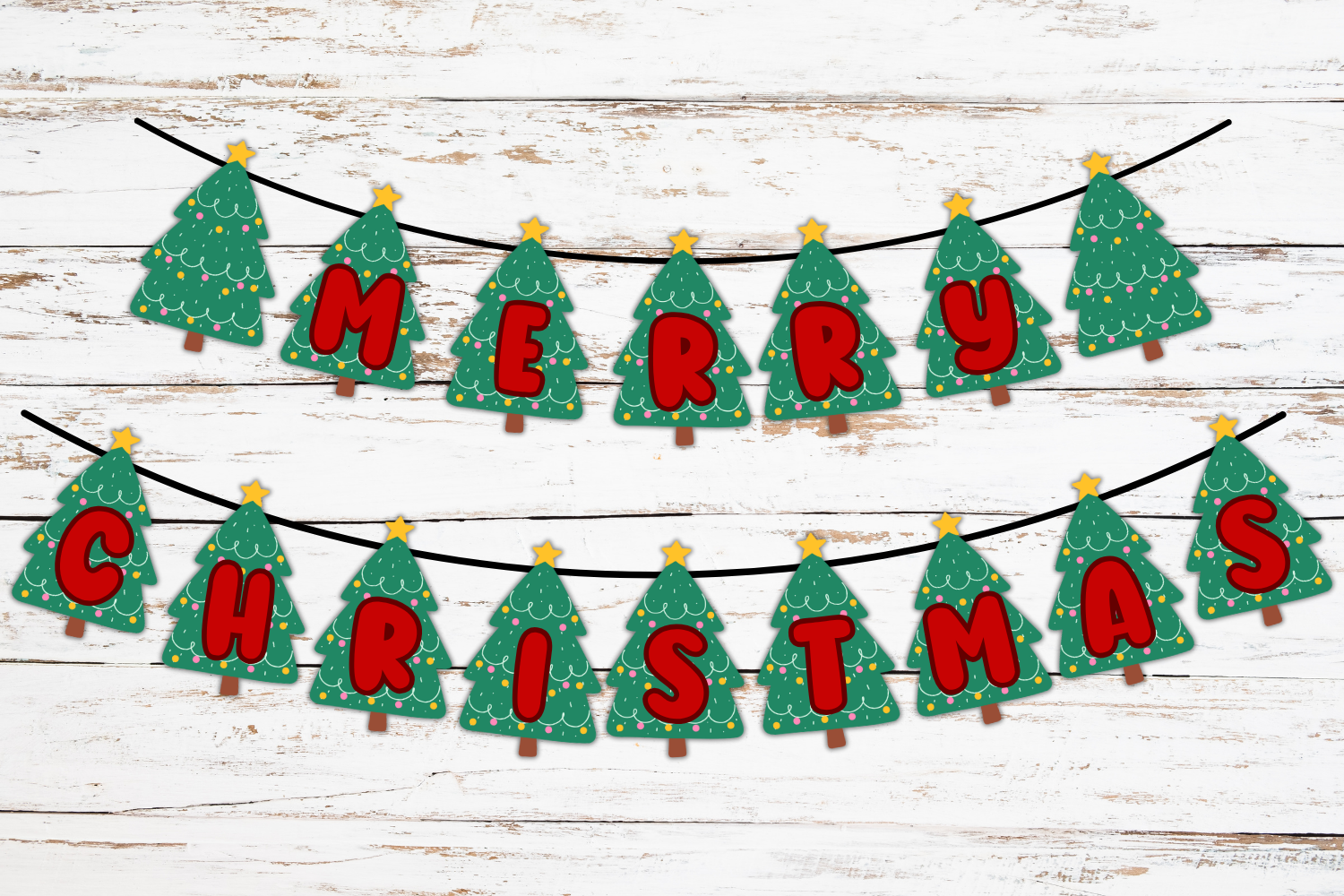 Christmas Tree Merry Christmas Banner 6 cute merry christmas banners (free printables) - cassie smallwood