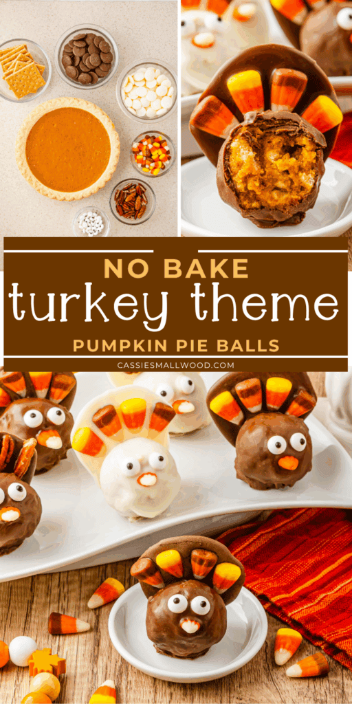 cute no bake pumpkin pie bites Thanksgiving snack for school or work potluck