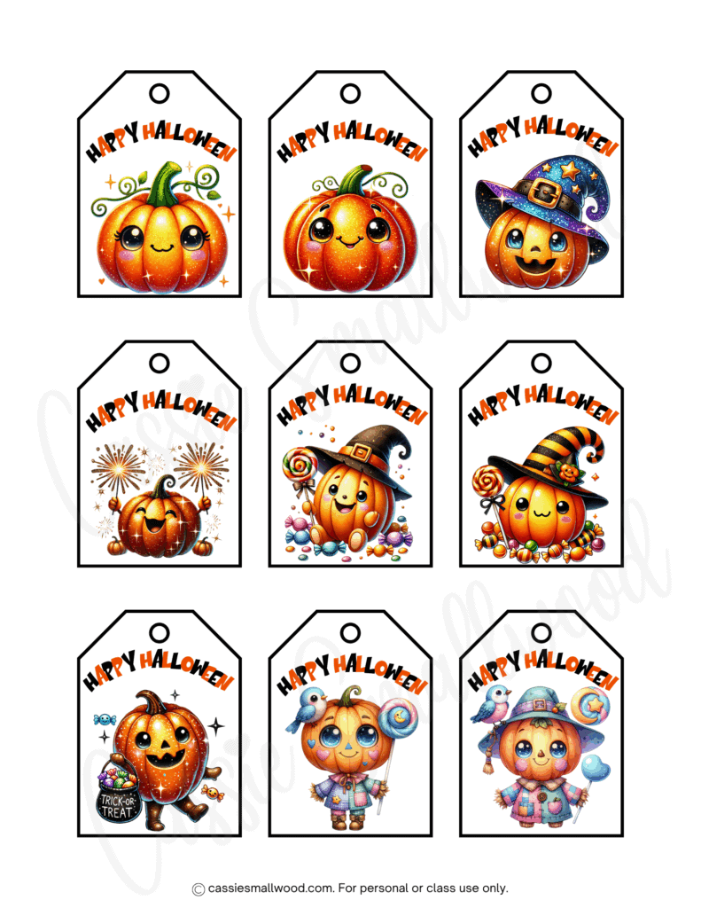 100+ cute printable halloween tags (free pdf) - cassie smallwood