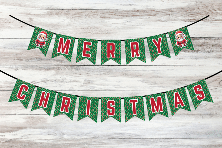 6 CUTE Merry Christmas Banners (FREE Printables)