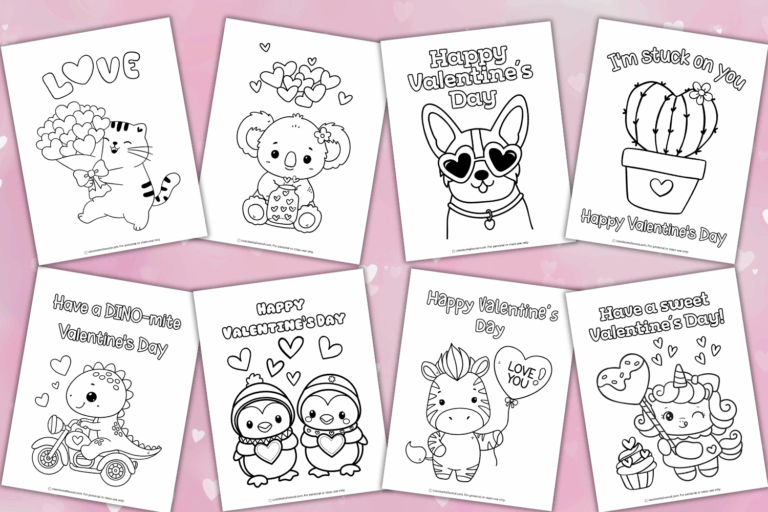 36 CUTE Valentine Coloring Pages