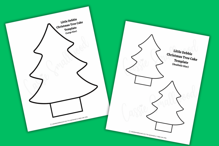 Little Debbie Christmas Tree Cake Ornament DIY + Template