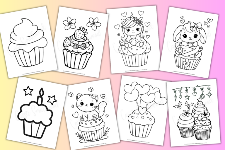 23 CUTE Cupcake Coloring Pages