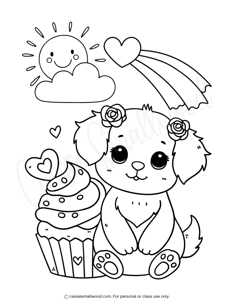 23 CUTE Cupcake Coloring Pages - Cassie Smallwood