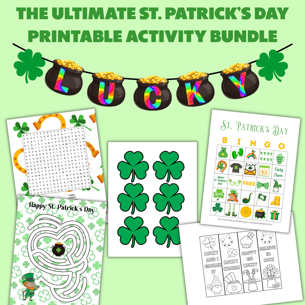 printable St. Patrick's Day activities for kids pdf, printable St. Patrick's Day banners, printable St. Patrick's Day activity sheets, Printable St. Patrick's Day worksheets, printable St. Patrick's Day games, printable St. Patrick's Day templates