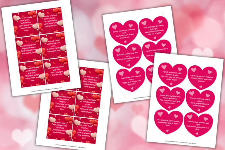 FREE Printable Valentine Scavenger Hunts For Kids