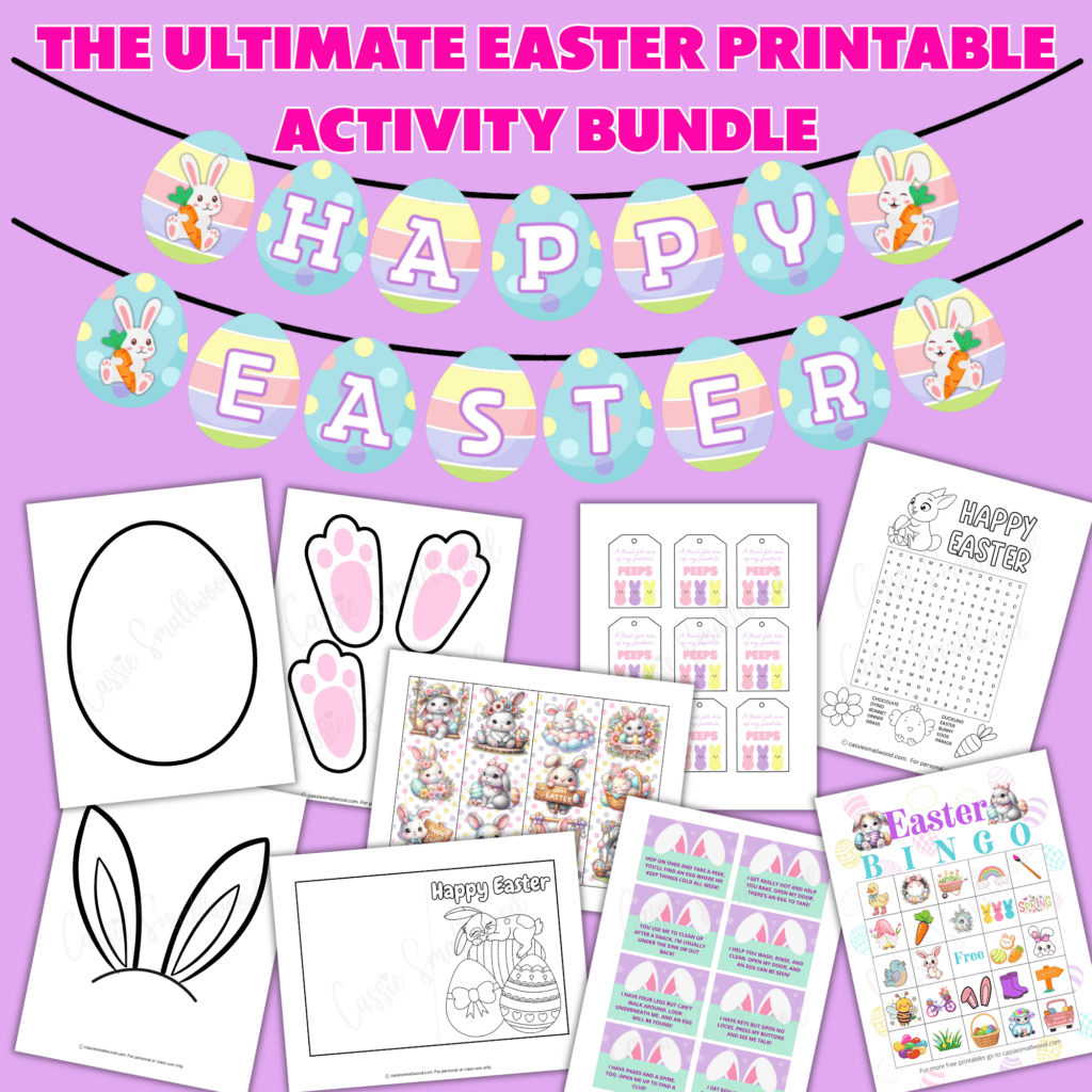 printable Easter activities bundle pdf, printable Easter games for kids, printable Easter worksheets, printable Easter activities for kids, printable Easter craft templates