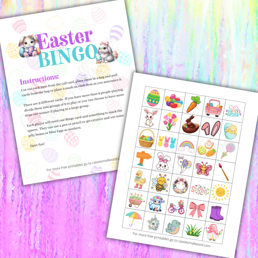 Easter bingo game for kids free printable pdf, Easter themed bingo games Easter eggs Easter candy Bingo
