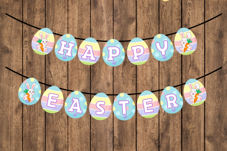 8 CUTE Easter Banners (FREE Printable Easter Decorations)