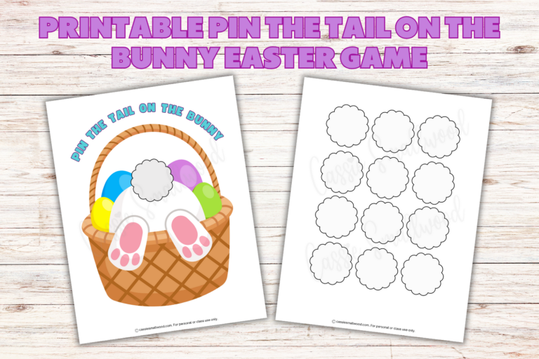 CUTE Pin The Tail On The Bunny Easter Game For Kids