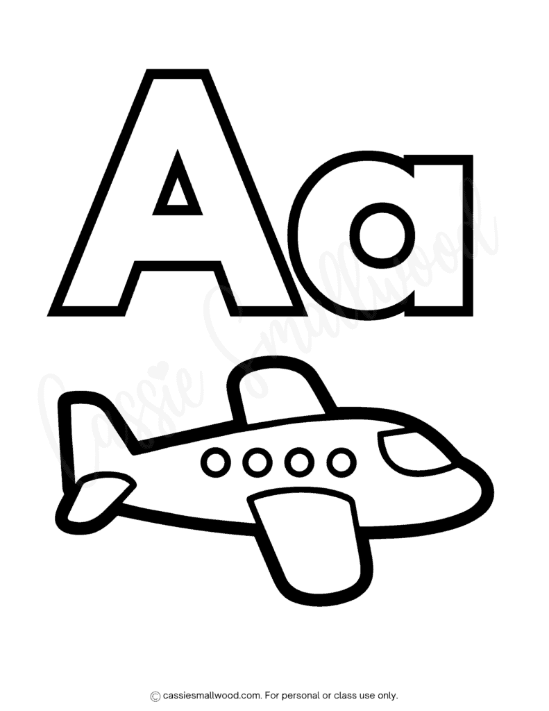 free printable letter A coloring page pdf, free printable alphabet coloring pages for preschool