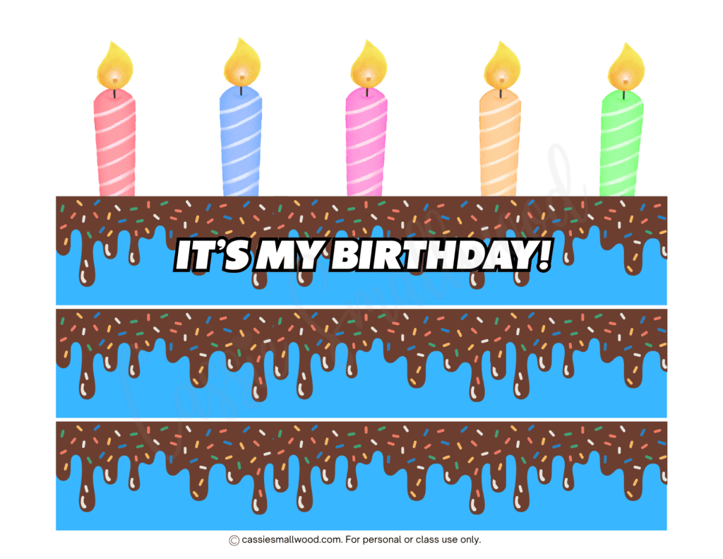 free printable chocolate drip birthday crown template pdf, boy wearable birthday crown headband for kids, birthday cake crown pattern color