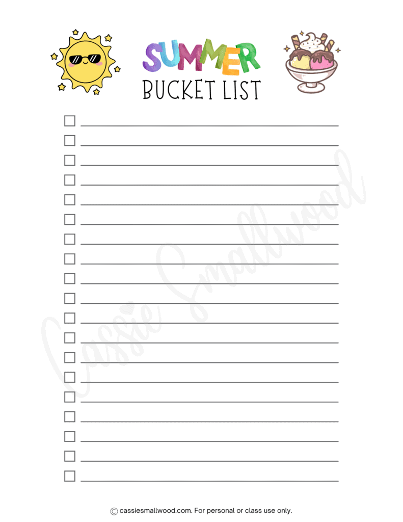 cute blank summer bucket list template free printable pdf, diy summer bucket list checklist, family summer bucket list ideas handwritten, summer bucket list for teens, summer bucket list for adults