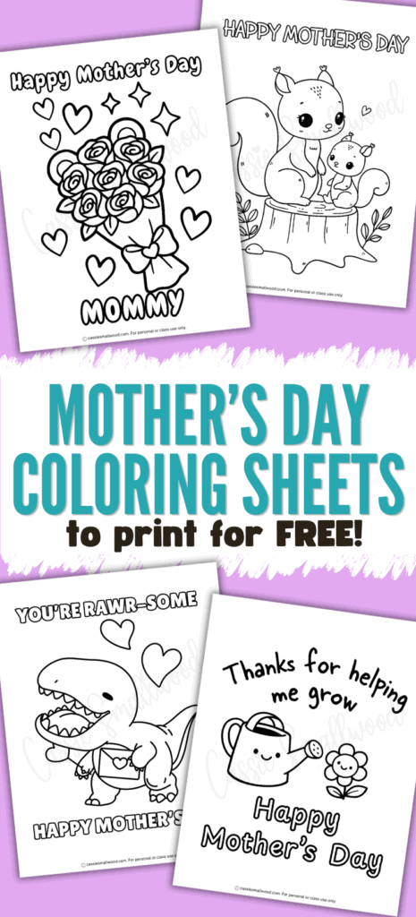 cute mother's day coloring pages for kids free printable pdf, preschool mother's day coloring pages, flower mother's day coloring pages, simple kindergarten Mother's day coloring sheets, I love you mom coloring page