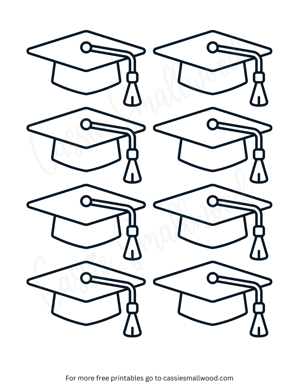FREE Printable Graduation Cap Templates - Cassie Smallwood