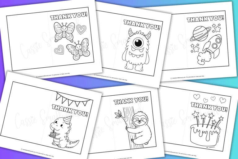 22 Thank You Coloring Cards From Kids