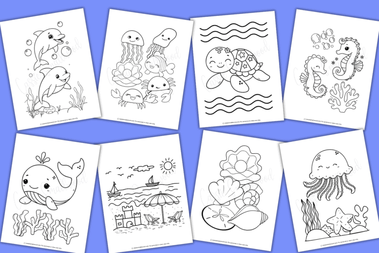 20 CUTE Ocean Coloring Pages For Kids (FREE Printables)