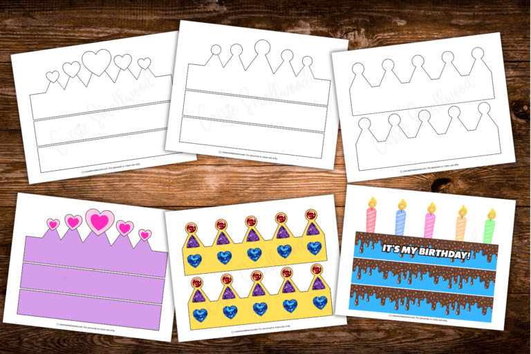 11 CUTE Wearable Crown Templates (FREE Printable)