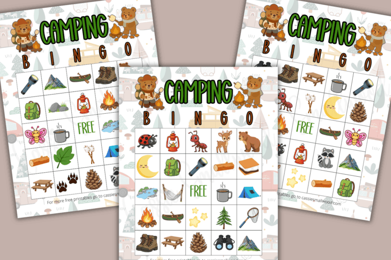 Camping Bingo FREE Printable (Fun Game for Kids at the Campsite)