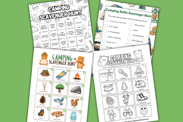 Camping Scavenger Hunts for Kids (Free Printable Camping Activity)