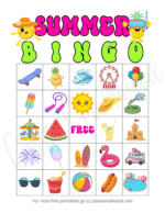 Free Summer Bingo for Kids (Fun Printable Indoor Summer Game) - Cassie ...