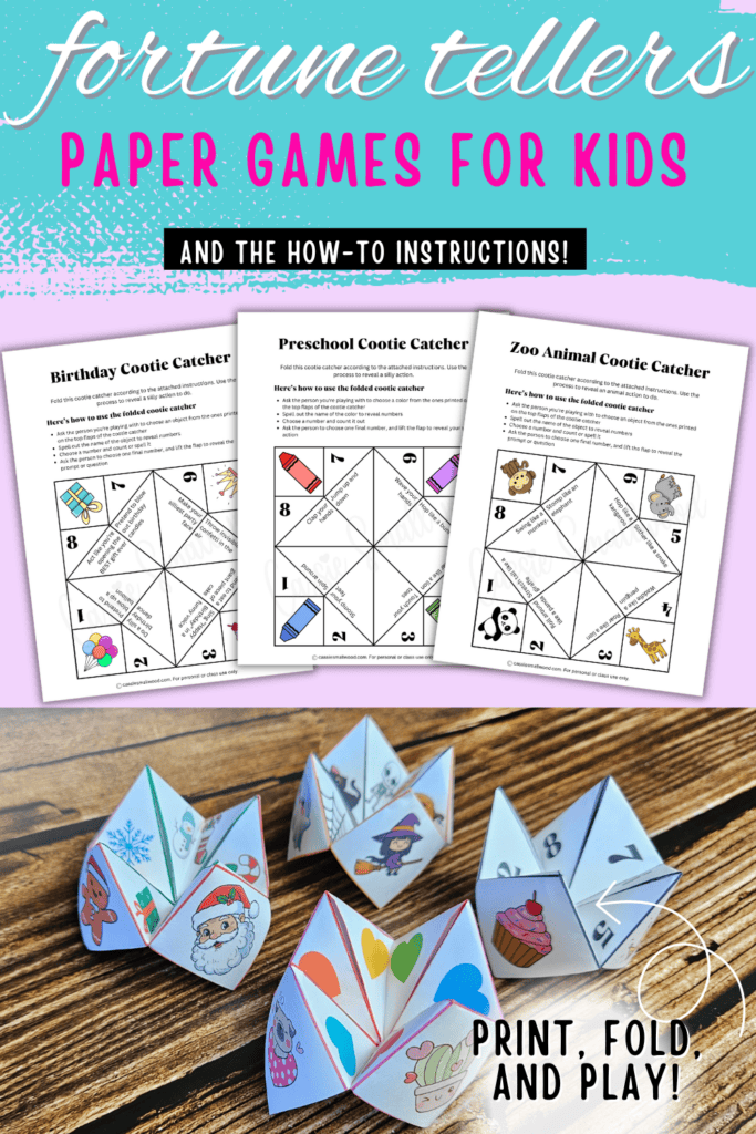 Looking for fun paper games for kids? These paper fortune tellers (or cootie catchers) are a classic paper activity for kids to have fun anywhere.How To Make A Fortune Teller Out Of PaperOrigami Fortune Teller TutorialHow To Do A Fortune TellerFortune Teller OragamiPaper Origami Fortune TellerHow To Make A Fortune Teller Step By StepHow To Make Fortune TellersHow To Make A Finger Fortune TellerFortune Teller Paper CraftCootie Catcher Ideas FunnyPaper Fortune Teller IdeasFortune PaperOrigami Fortune Teller With TextPaper Fortune TellerFortune Teller CraftGames To PrintPaper Games For KidsHomemade Games For KidsPaper Activities For KidsPaper Games To Play With FriendsPrintable Diy CraftsMini Games For KidsArts And Crafts For KidsFun Paper GamesCreative Games For Kids