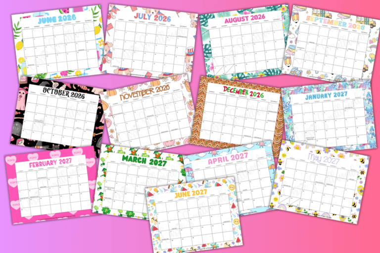 FREE Printable 2026-2027 School Year Calendar (With Holidays)