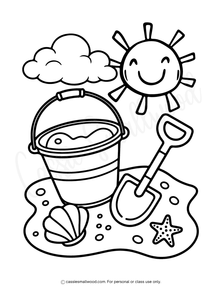 60 CUTE Summer Coloring Pages for Kids (Perfect Indoor Activity ...