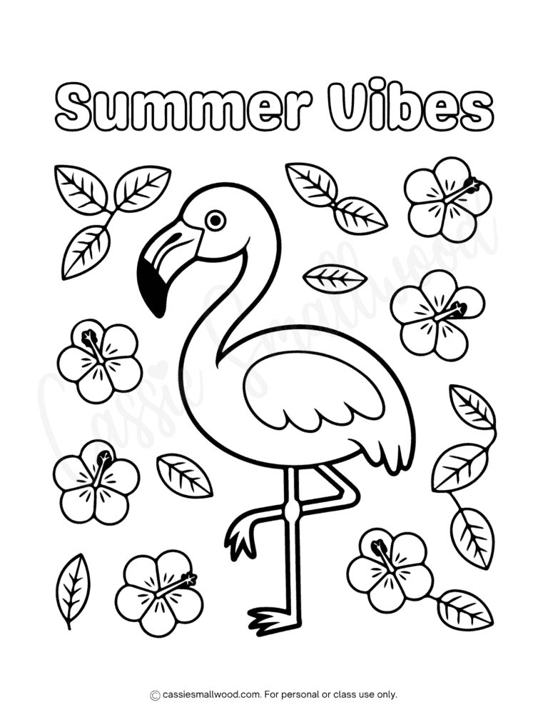 60 CUTE Summer Coloring Pages for Kids (Perfect Indoor Activity ...