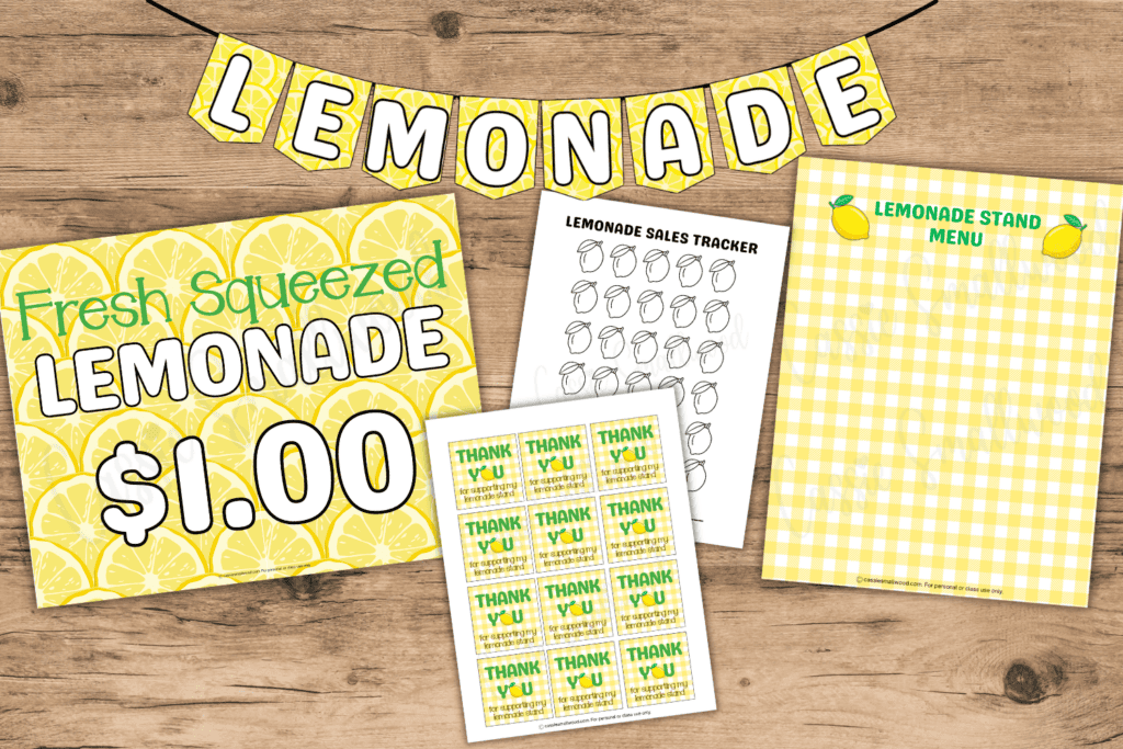 free printable lemonade stand printables pdf, cute lemonade stand signs, cool lemonade stand banners, kids lemonade stand printables, lemonade stand thank you cards, lemonade stand sales tracker, lemonade stand menu template, lemonade stand price list