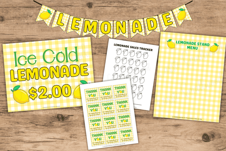 Free Printable Lemonade Stand Signs + Everything You Need for a Cute Stand