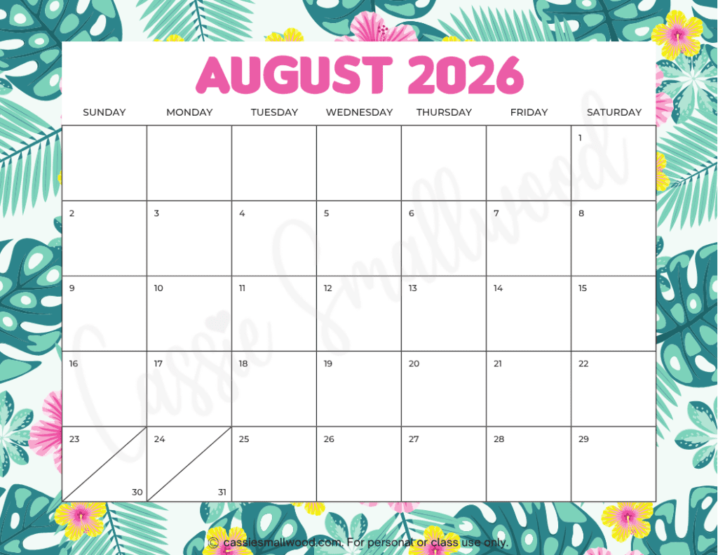 2026 AND 2027 academic year calendar with holidays, 2026 2027 school year monthly calendar with holidays free printable pdf, August 2026 calendar free printable pdf