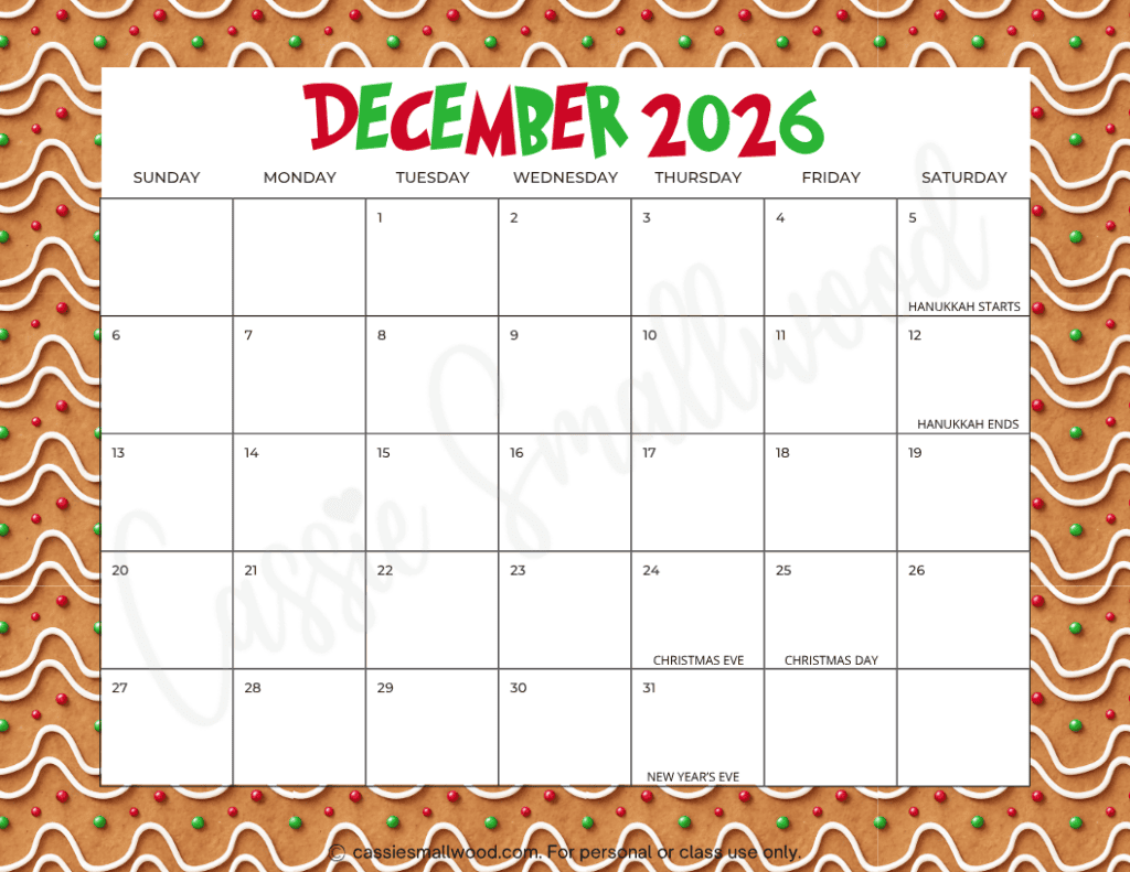 free printable 2026 teacher calendar for classroom pdf, 2026-2027 school year monthly calendar free printable template, cute December 2026 calendar free printable pdf