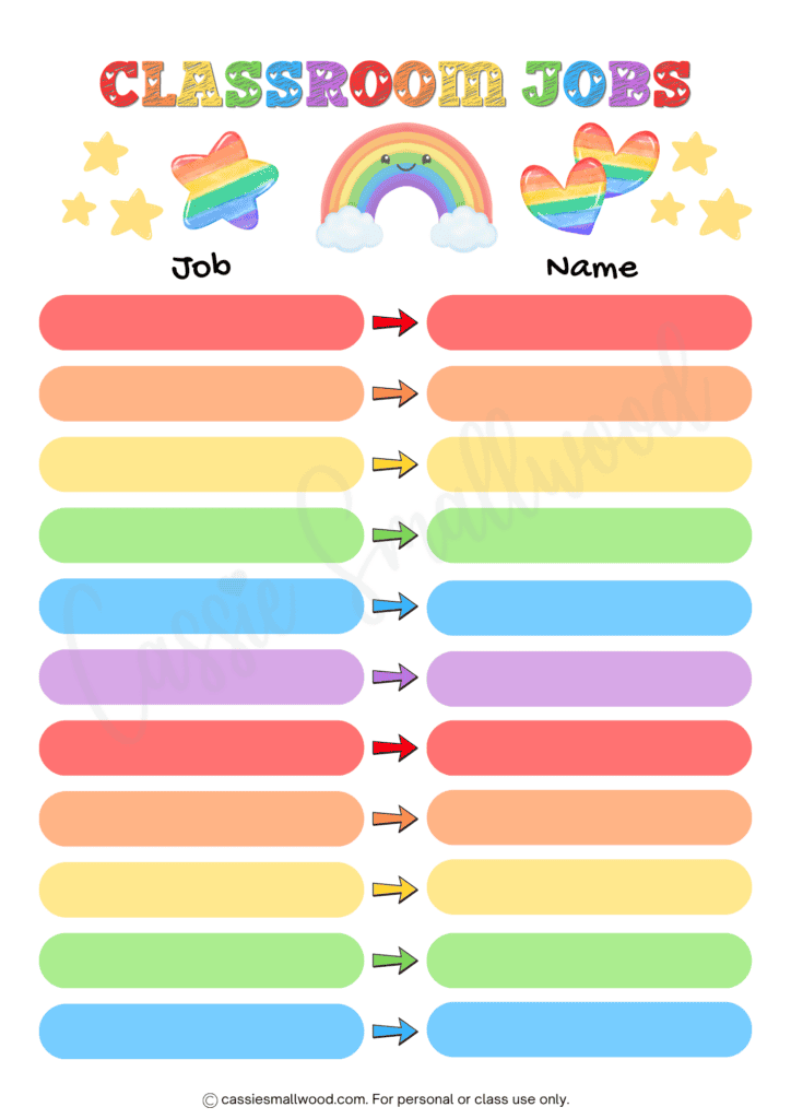 free printable blank classroom chore chart pdf, classroom jobs chart blank free printable pdf, school chore chart for kids free printable pdf
