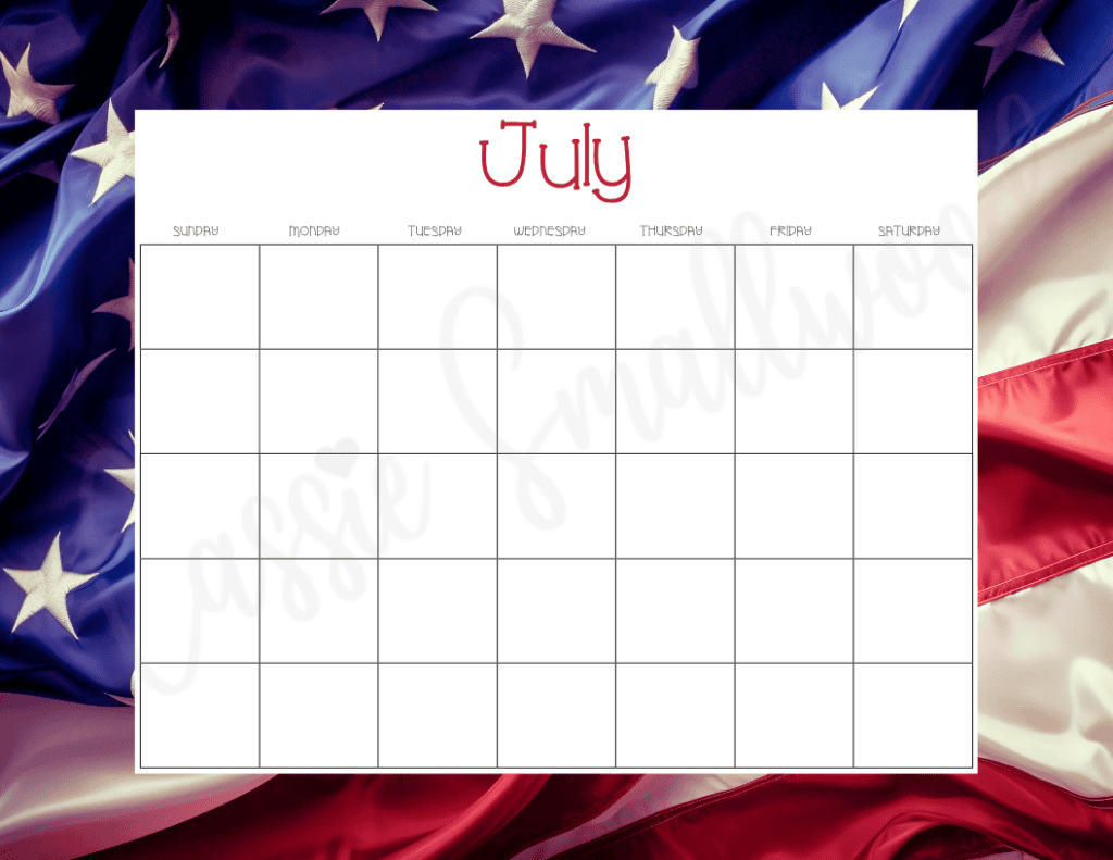 cute blank monthly calendar template free printable pdf, blank July calendar free printable, empty 12 month calendar