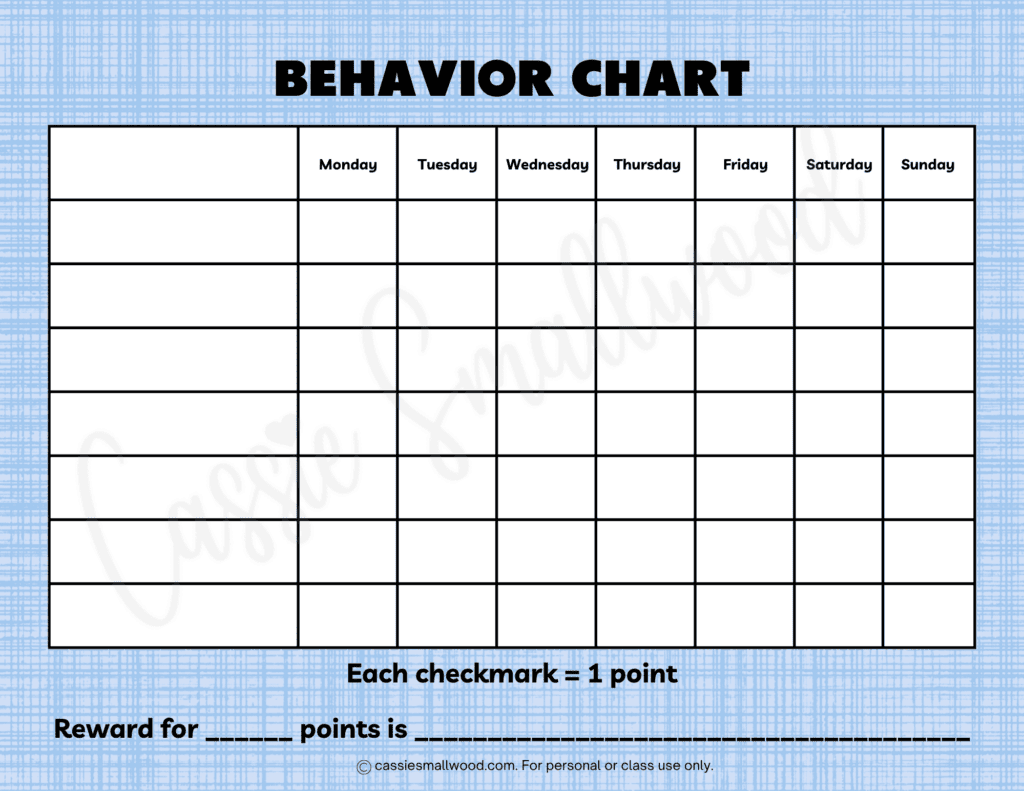 Free printable teenager behavior chart pdf, free printable high school behavior tracker, free printable middle school behavior tracking sheet