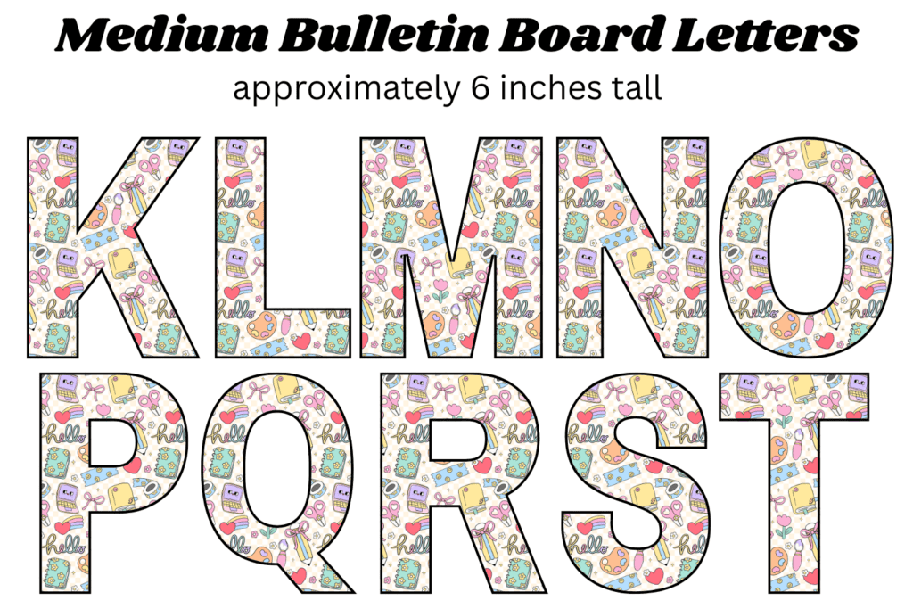 cute back to school bulletin board cutout letters free printable pdf, classroom bulletin board decorations back to school, pin board letters, cute back to school letters for display boards