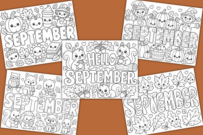 17 CUTE September Coloring Pages (FREE Printable)