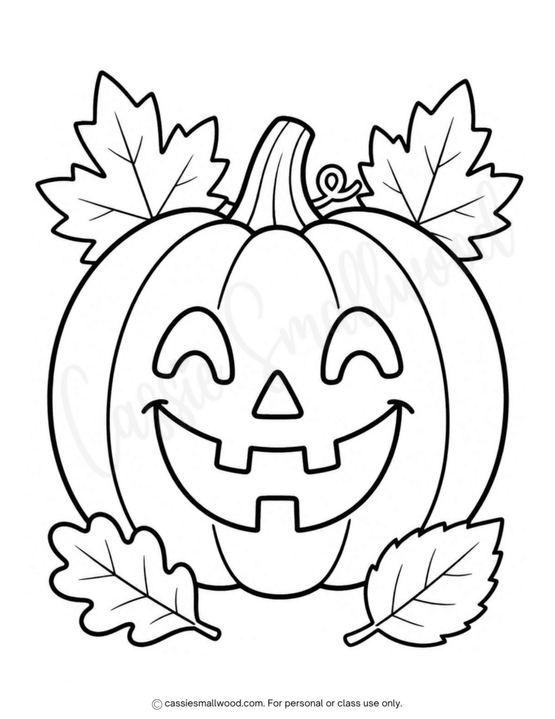 simple jack o lantern Halloween coloring page free printable pdf, easy jack o lantern coloring page preschool toddler kindergarten, cute pumpkin coloring sheet Halloween