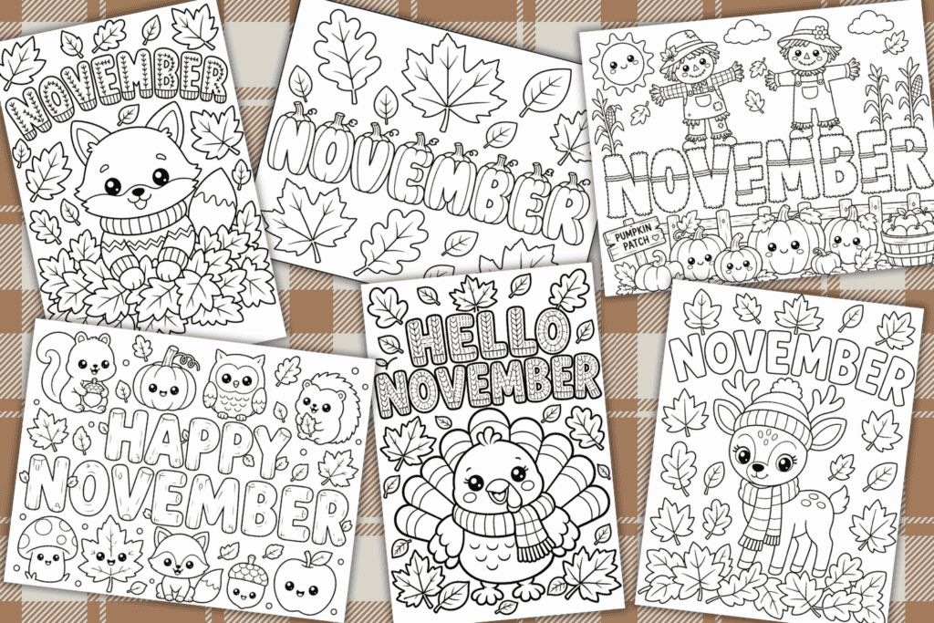 cute coloring sheets for November free printable pdf, simple November coloring pages for kids, Fall coloring pages preschool, Cool November coloring pages first grade, Basic November coloring sheets Thanksgiving, Kawaii November coloring sheets