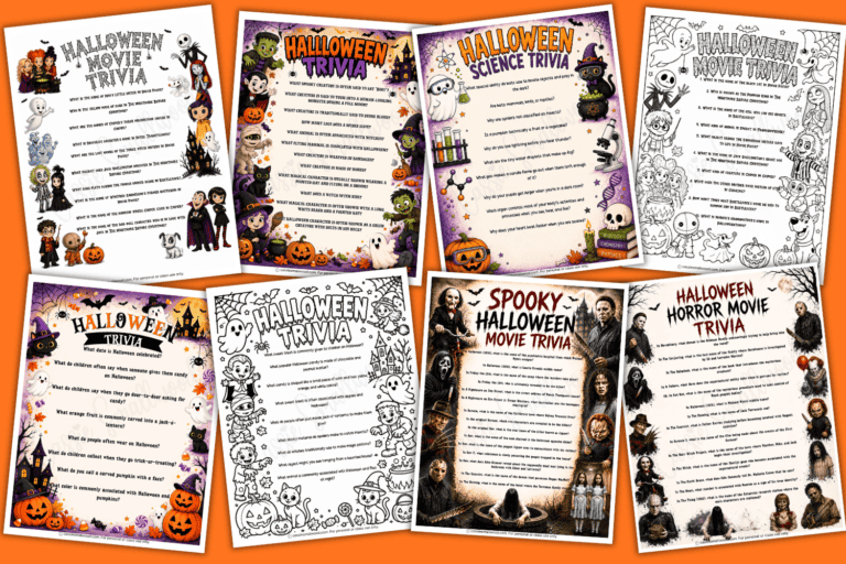 FUN Halloween Trivia Questions & Answers (FREE Printable)