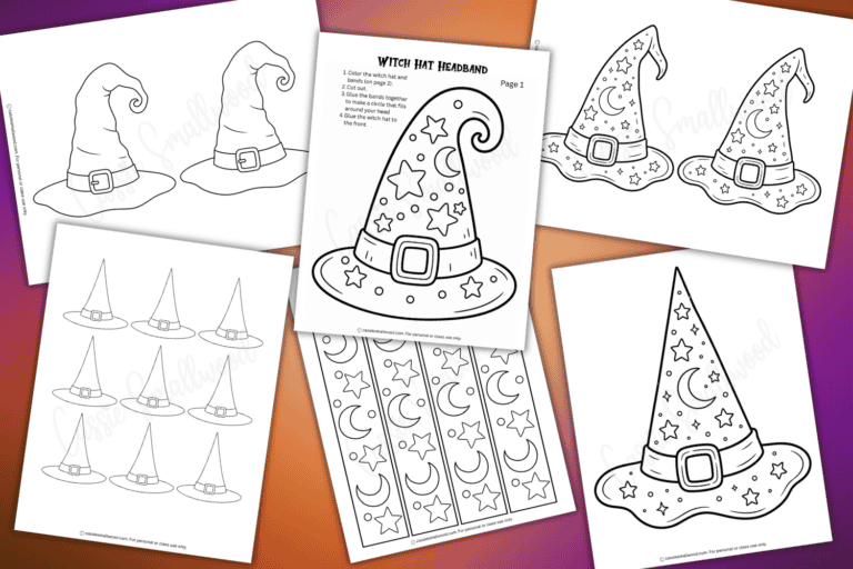 16 CUTE Witch Hat Outline Templates