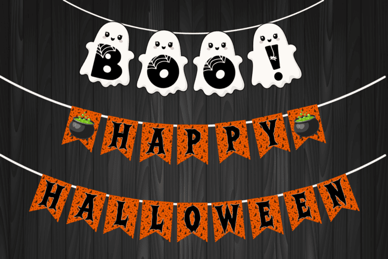 7 CUTE Halloween Banners (FREE Printable)