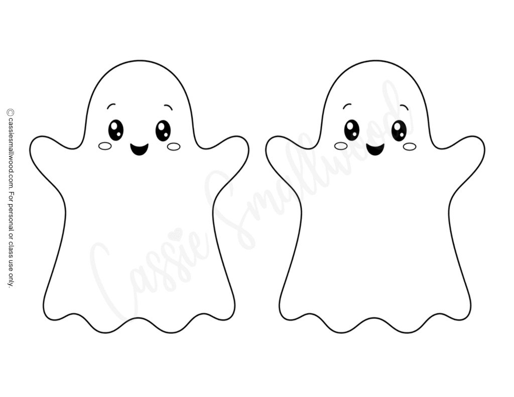 medium cute ghost outline templates free printable pdf, easy ghost outlines preschool, kawaii ghost stencils friendly funny, simple ghost templates for kids crafts