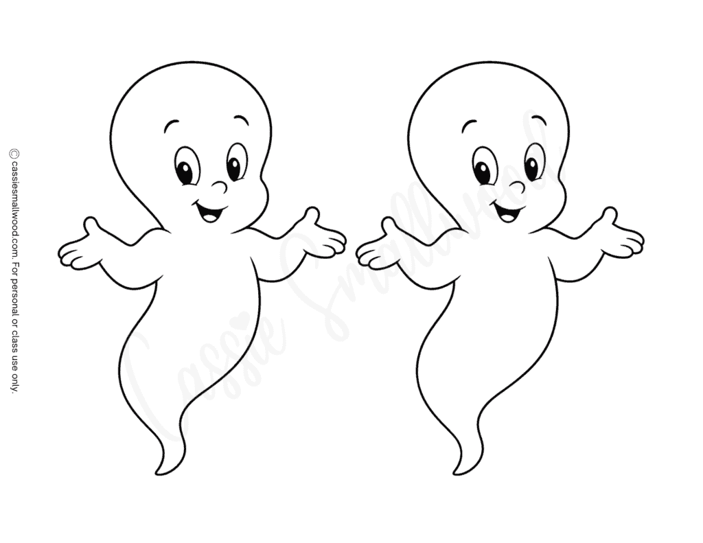 medium friendly ghost templates free printable pdf, Casper the friendly ghost outline template, cute simple ghost stencil cutouts for crafts kids Halloween
