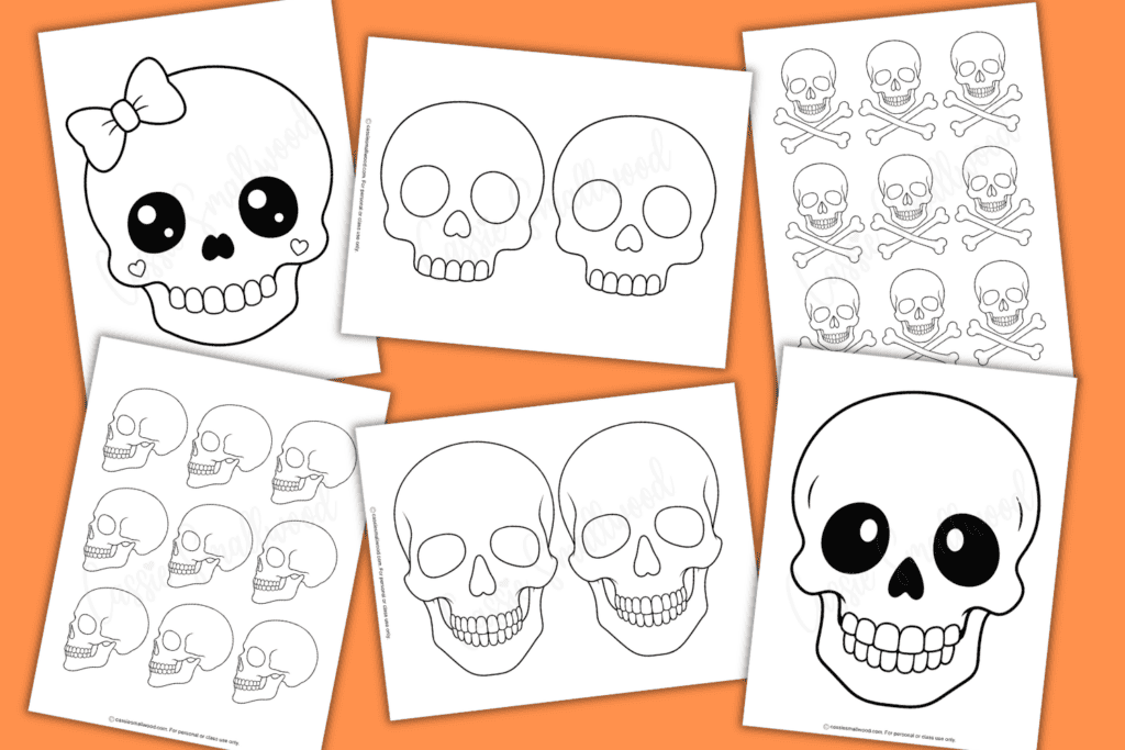 free printable skull templates for crafts pdf, simple skull template, easy skull template, girl skull template, skull stencil, skull pattern, skull outline little big medium